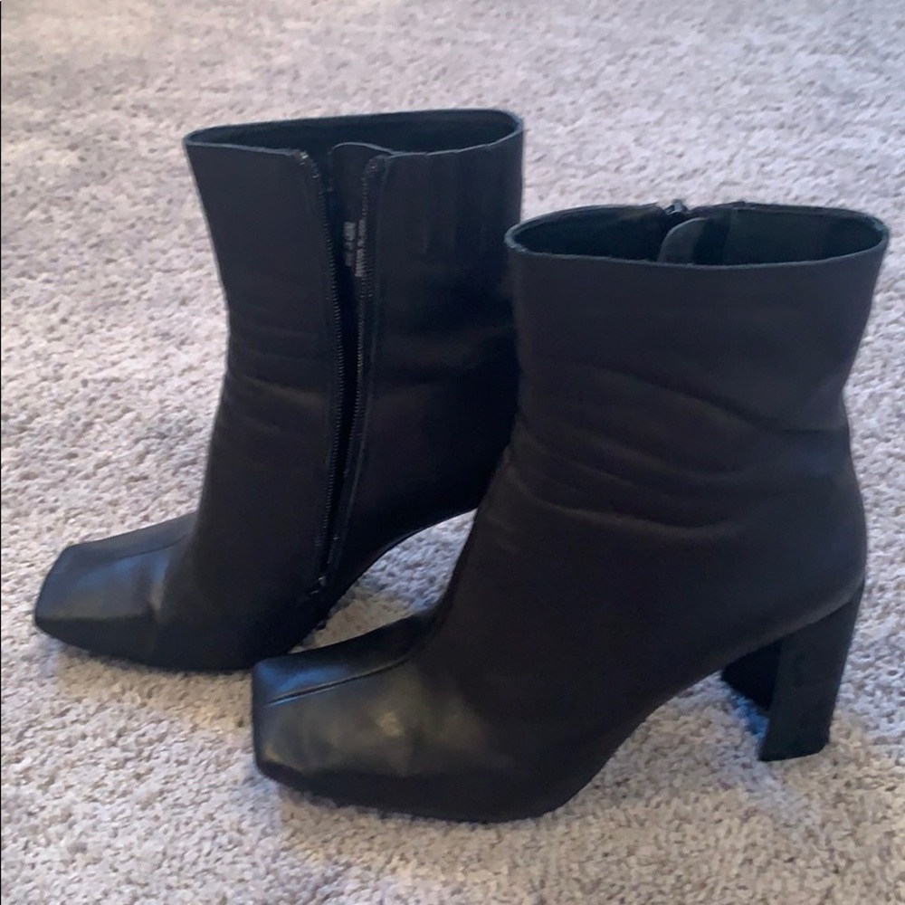 Jeffery Campbell black square toe bootie